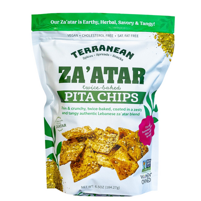 24 Pack Pita Chip Variety (8 Za'atar Pita Chips, 8 Spicy Za'atar Pita Chips, 8 Sea Salt Pita Chips)