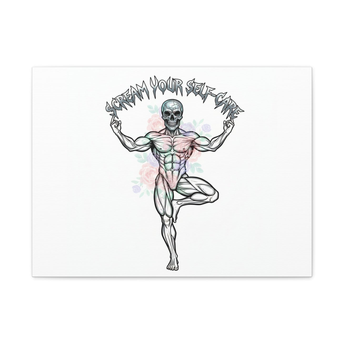 Scream Your Self-Care Canvas | Heavy Metal Wellness, Gothic Wellness Quote