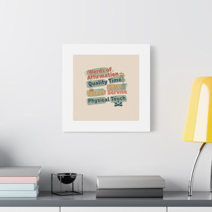 Love Languages List Matte Canvas Wall Art | love language meme, relationship humor
