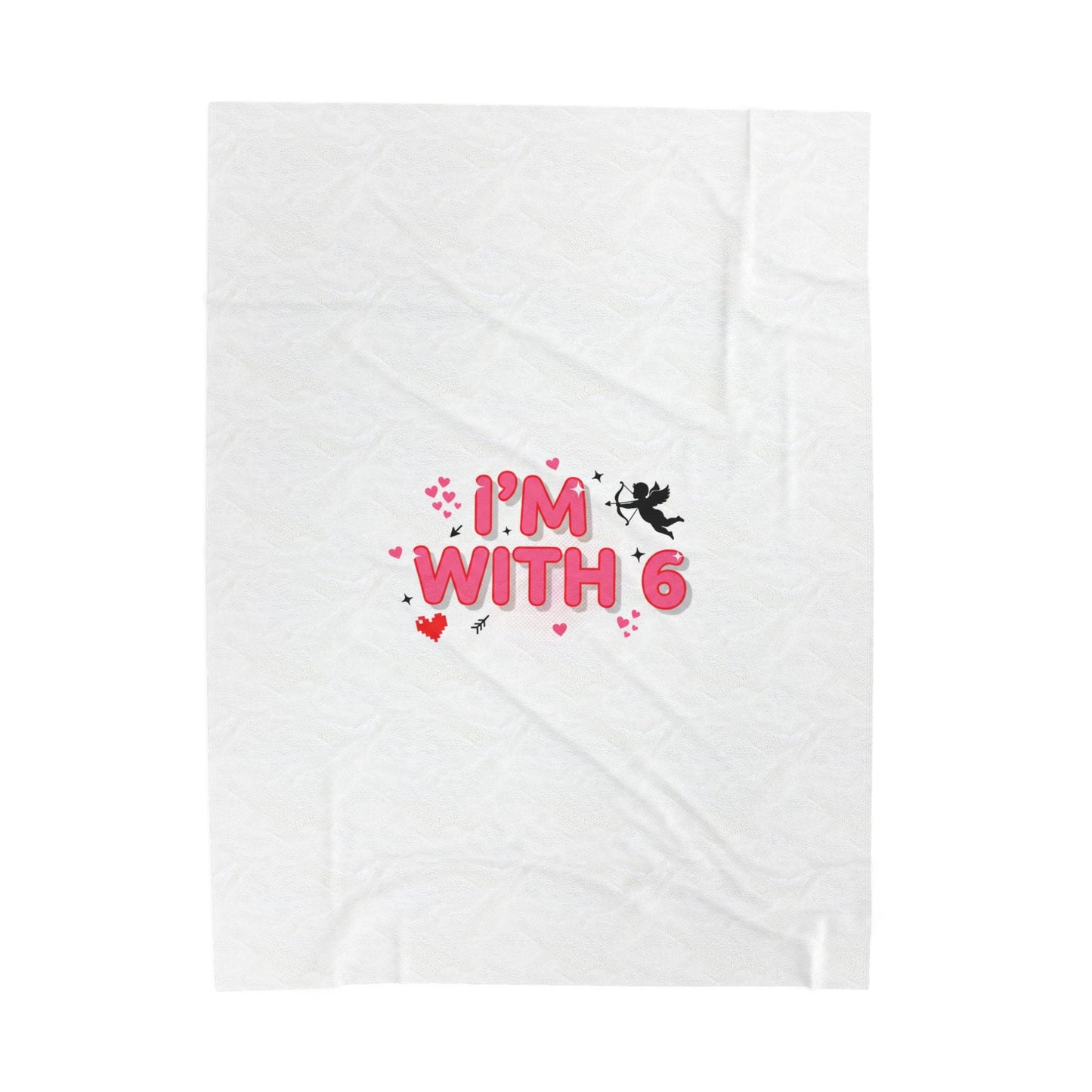Valentine's 'I with 6 for 7' Meme Velveteen Plush Blanket