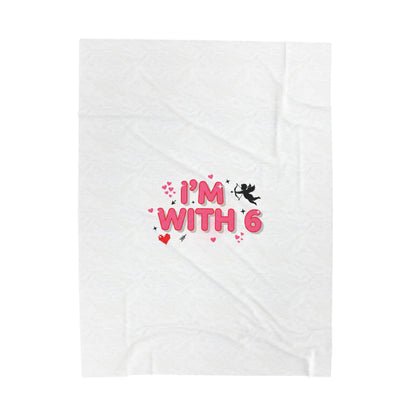 Valentine's 'I with 6 for 7' Meme Velveteen Plush Blanket