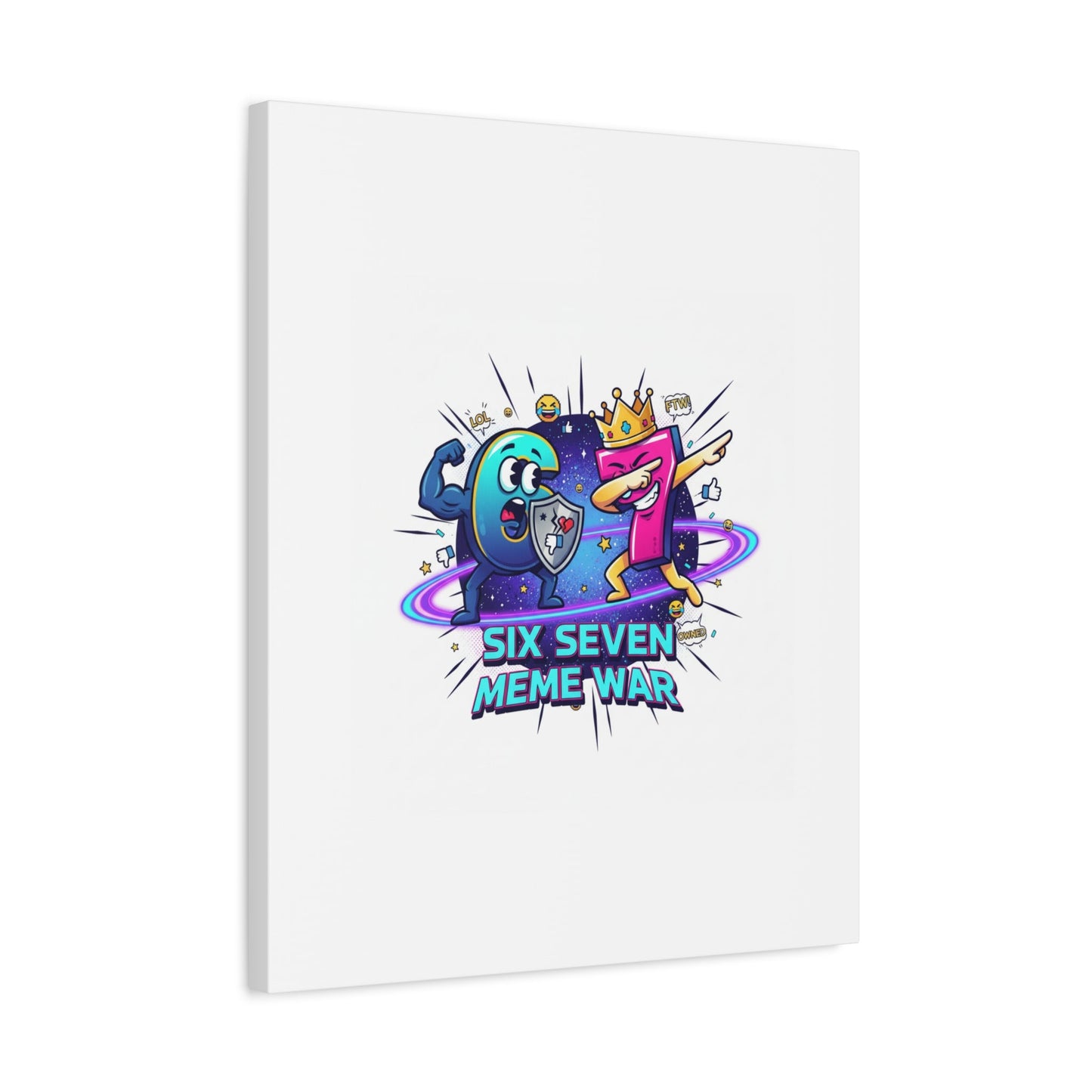 Six Seven Meme War Canvas | Legendary Internet Battle Art, Viral Culture Wall Decor