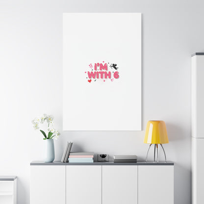 Valentine's 'I with 6 for 7' Meme Matte Canvas Art