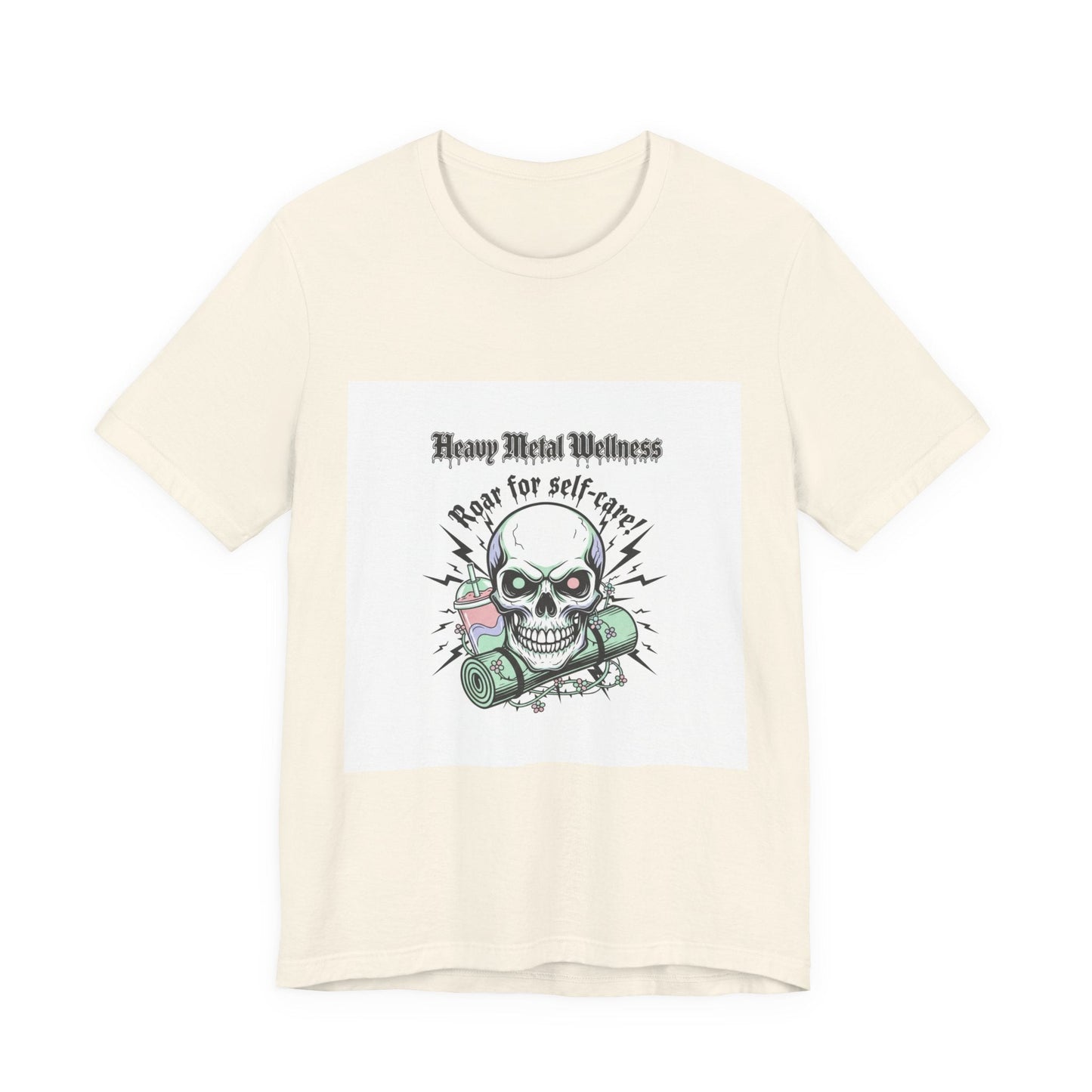 Heavy Metal Wellness Skull Tee | metal font shirt, gothic wellness quote