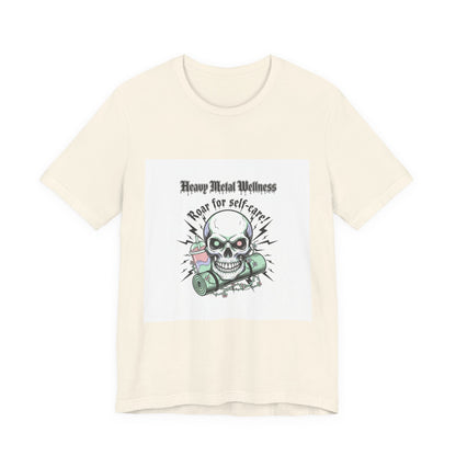 Heavy Metal Wellness Skull Tee | metal font shirt, gothic wellness quote