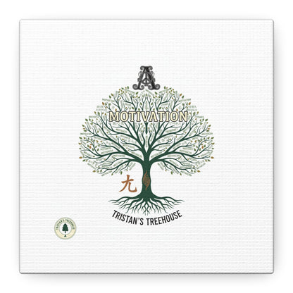 Handwritten Doodle Tree Canvas | Matte Stretched Wall Art