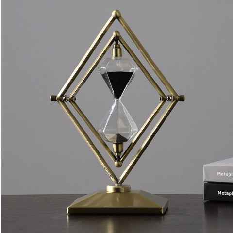 Glass Sand Clock Timer Metal Ornaments