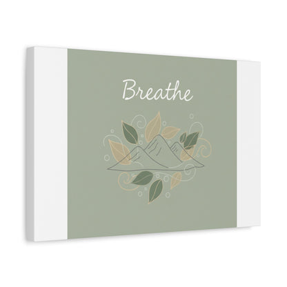 Breathe Mountain Line Canvas | Nature Symbols, Minimal Forest Wall Art
