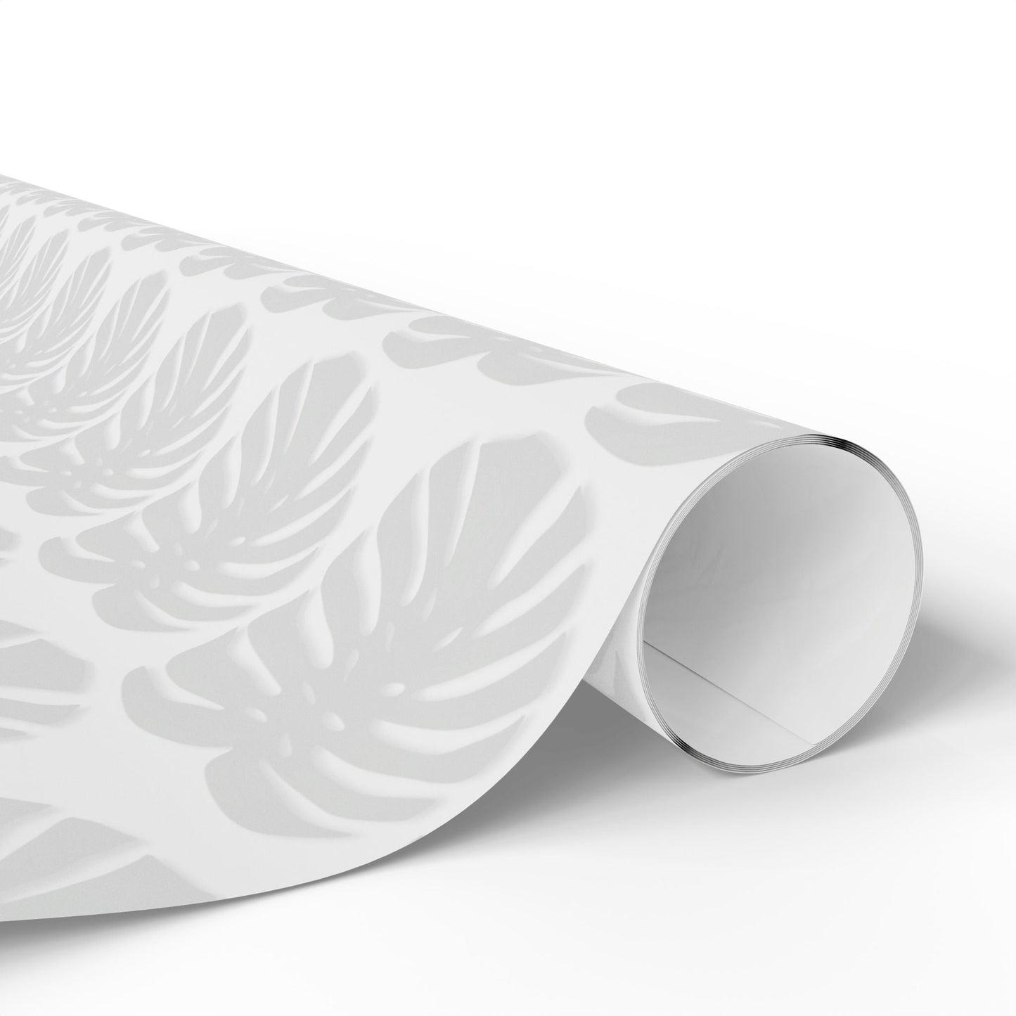 Monstera Leaf Gray Wrapping Paper – Botanical Gift Wrap Roll