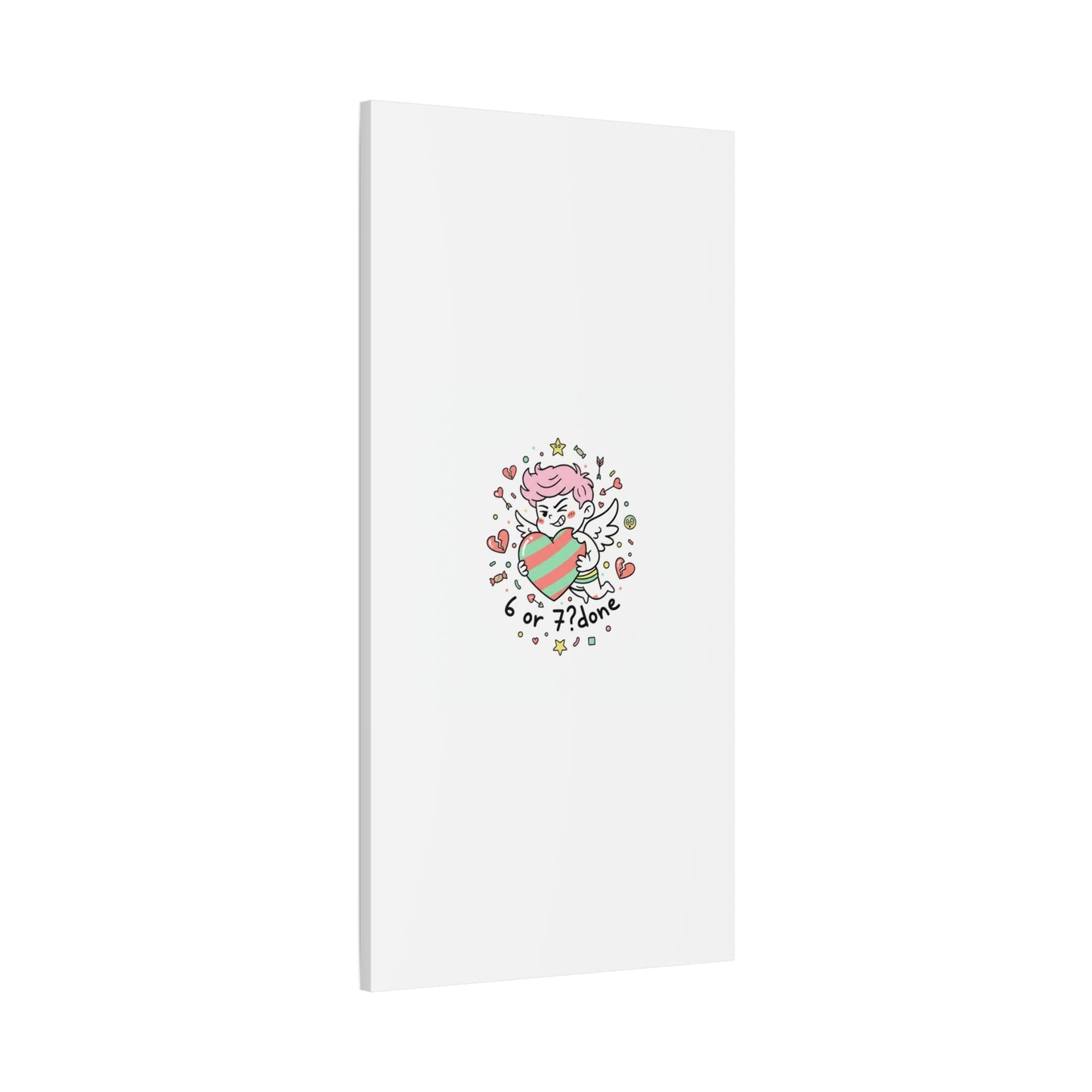 Weird Cupid heart illustration Canvas | Weird Valentine, quirky chaotic love