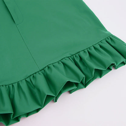 Fashion Women's High Waist Half-length Leather Skirt