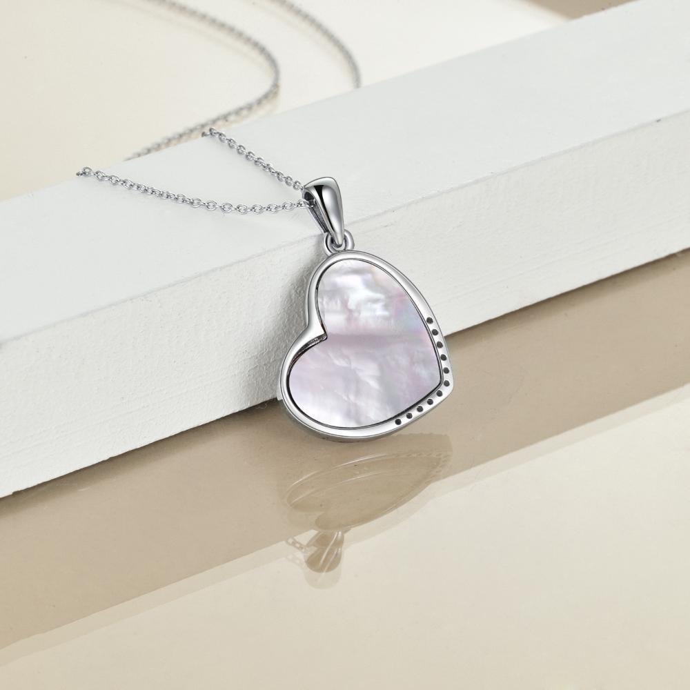 Sterling Silver Heart Pendant Necklace Embracing Horse Design