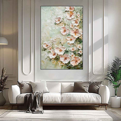 Handmade Oil Painting Canvas Wall Art Decoration 3D Texture Flowers Modern Abstract For Home Room Decor Internet Celebrity Style Rolled Frameless Unstretched Painting