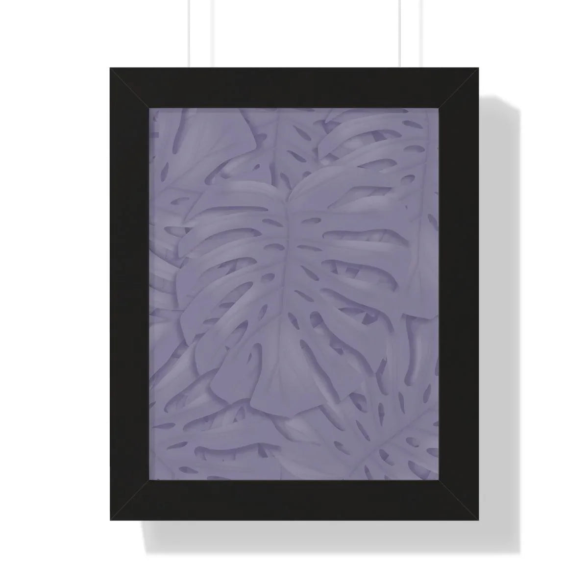 Violet Monstera Framed Print – Botanical Wall Art