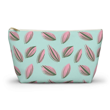 Tradescantia Nanouk Pattern Accessory Pouch – Makeup Bag With T-Bottom