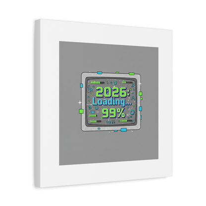 2026 Loading 99% Canvas | NYE countdown, retro system interface