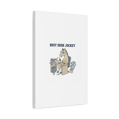 Best Desk Jockey Canvas, Workhorse Office Art | Corporate Burnout Parody