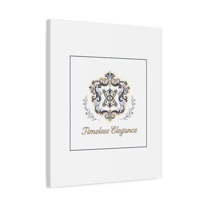 Ornate Brooch Emblem Canvas | Vintage Formalwear Accents, Baroque Print