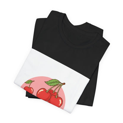 Retro Cherry Graphic Tee | kawaii fruit design, vintage cherry shirt