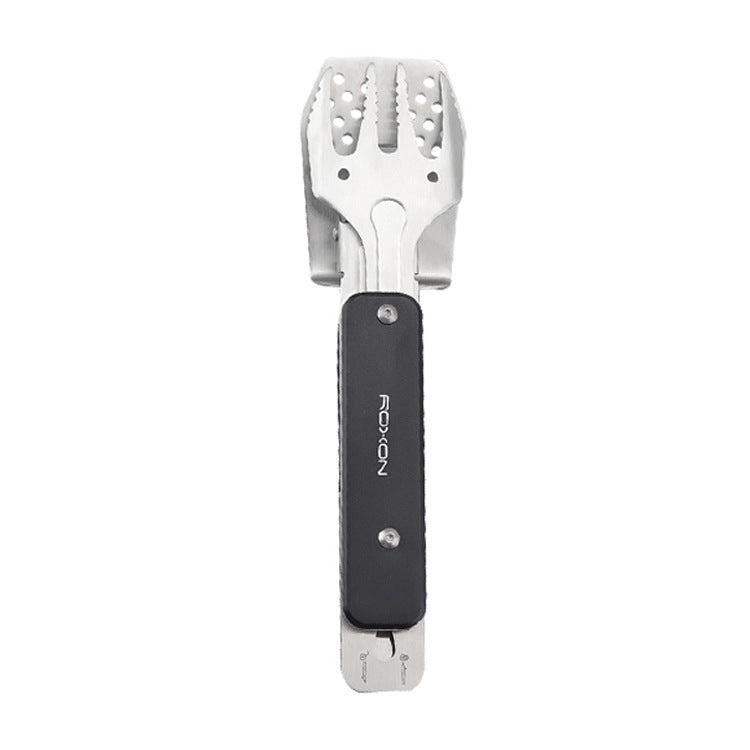 Camping barbecue grill shovel clip