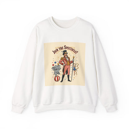 "Join the Spectacle" Vintage Circus Crewneck | Retro Ringmaster Sweatshirt