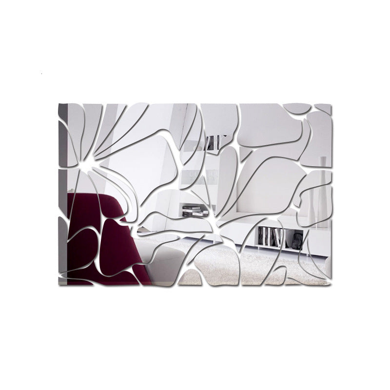 3D Three-dimensional Crystal Pattern Decorative Mirror Wall Sticker