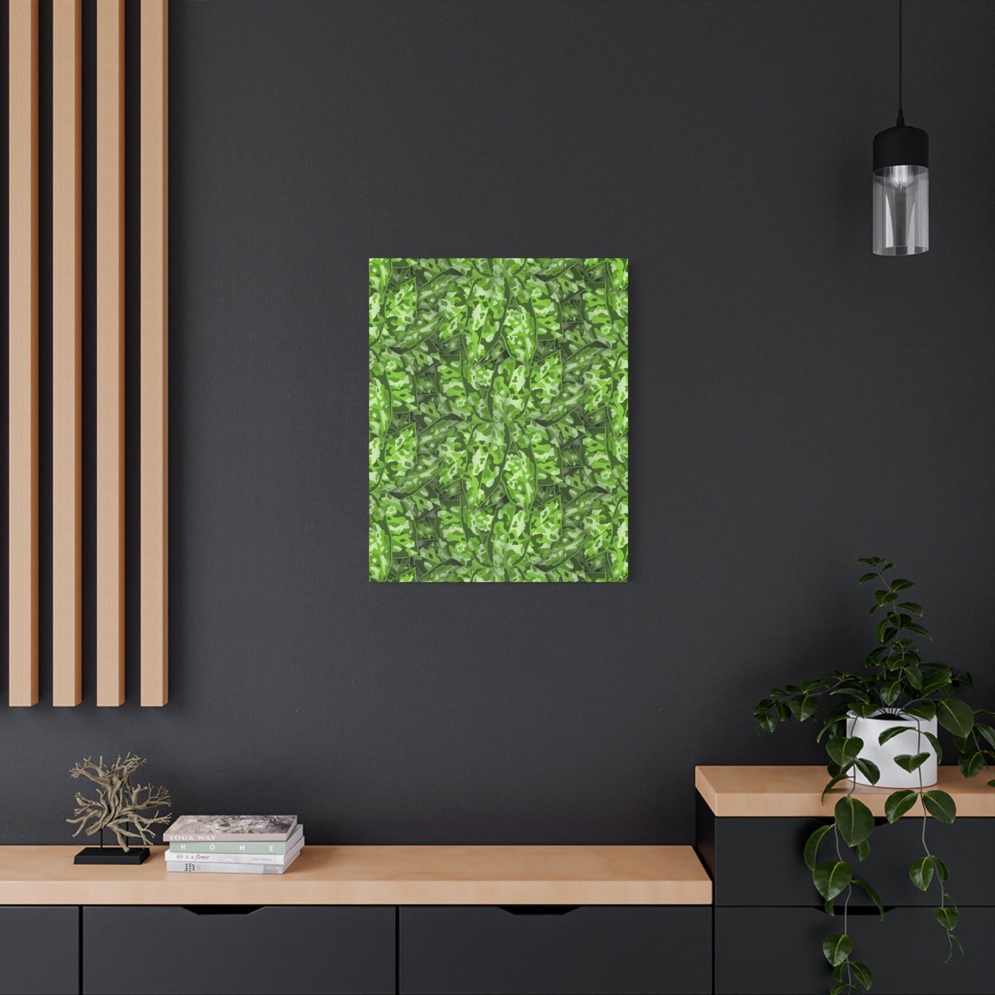 Aglaonema Pictum Canvas Print – Botanical Wall Art