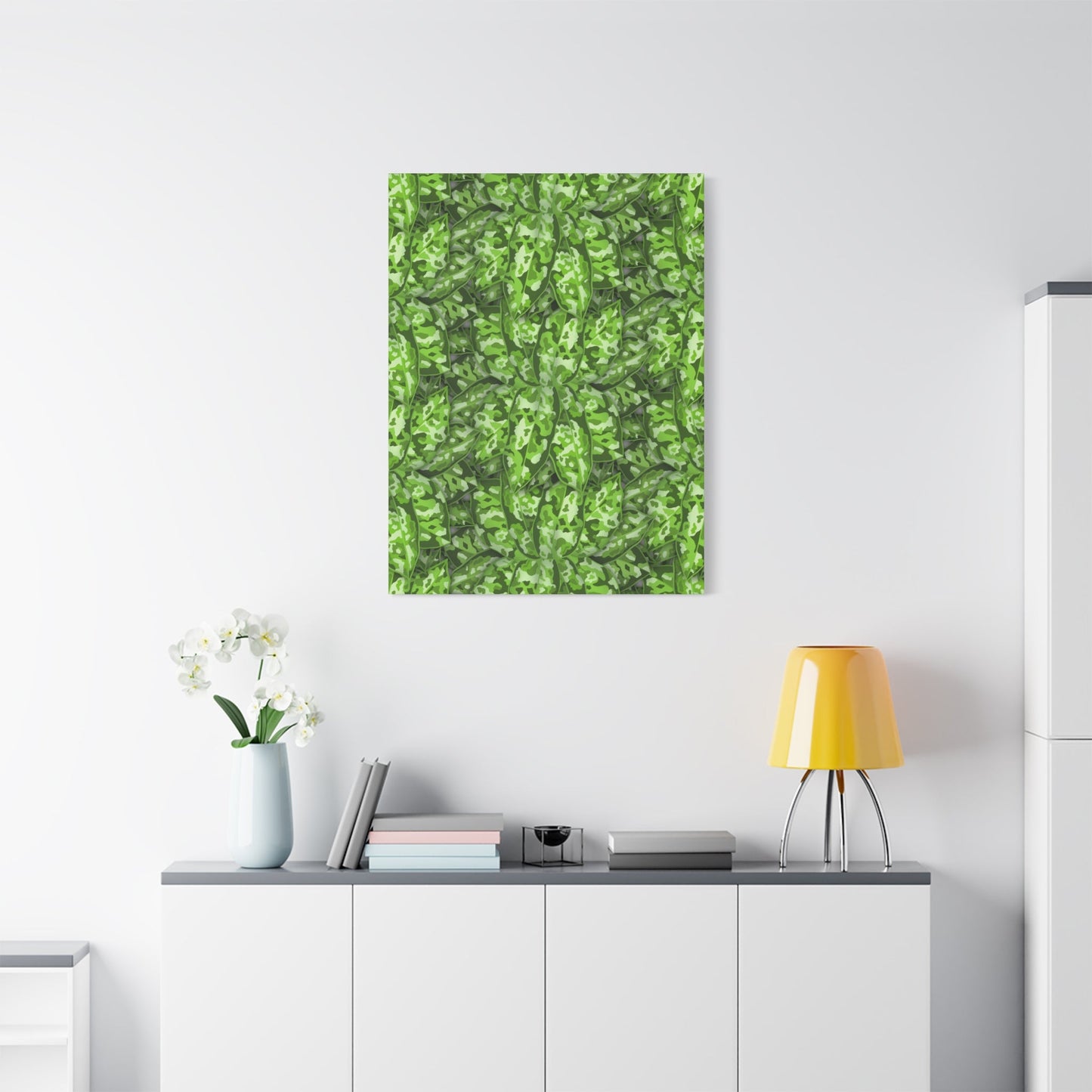 Aglaonema Pictum Canvas Print – Botanical Wall Art