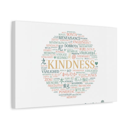 Kindness Word Cloud Canvas | Fresh Start Minimalist Wall Art