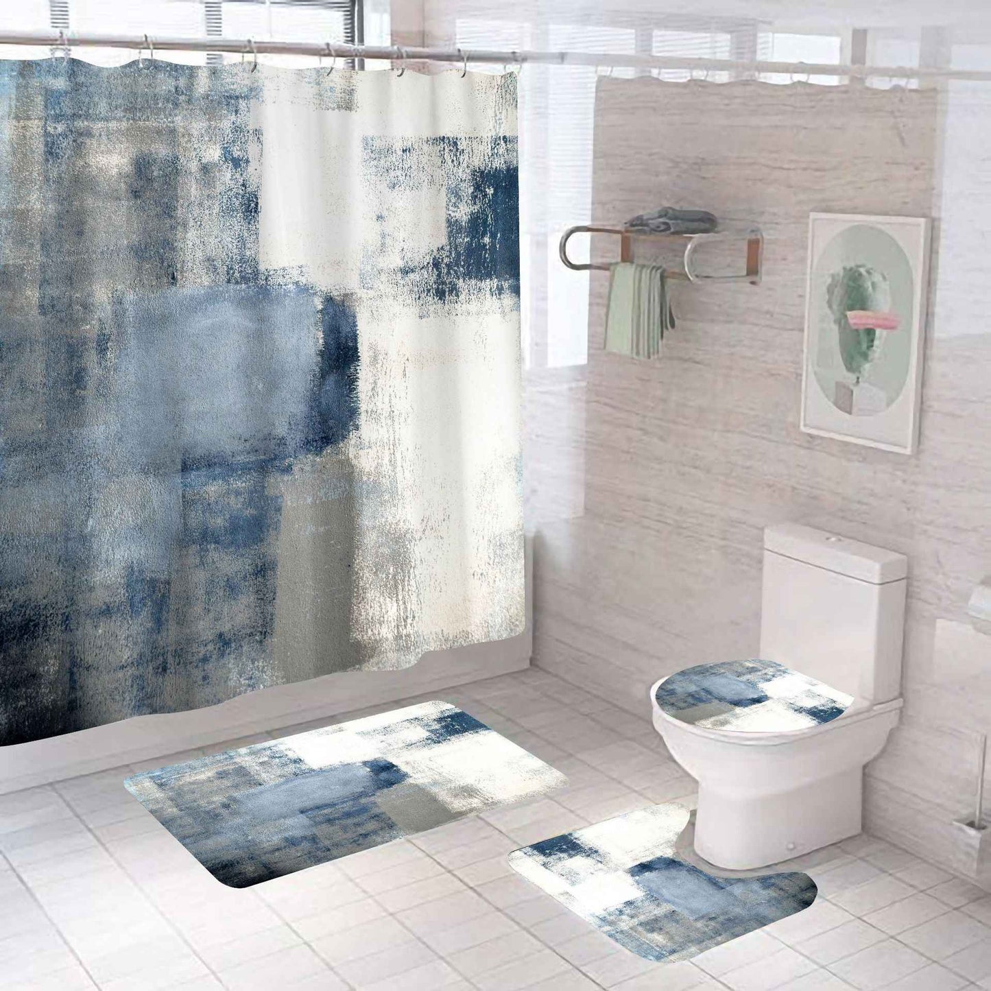 Graffiti Sketch Shower Curtain Suit Printing
