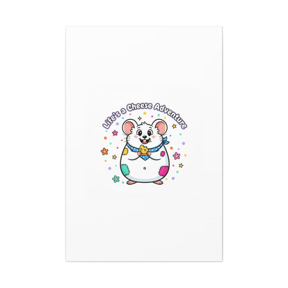 Life's a Cheese Adventure Canvas | Rodent-Core rat art print