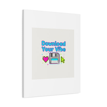 Download Your Vibe Canvas | Y2K Retro Tech, Pixel Floppy Disk Poster