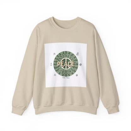 Handwritten Peace Doodle Sweatshirt | sketch aesthetic, hand drawn message
