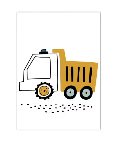 Excavator Canvas Art Poster Decoration Painting