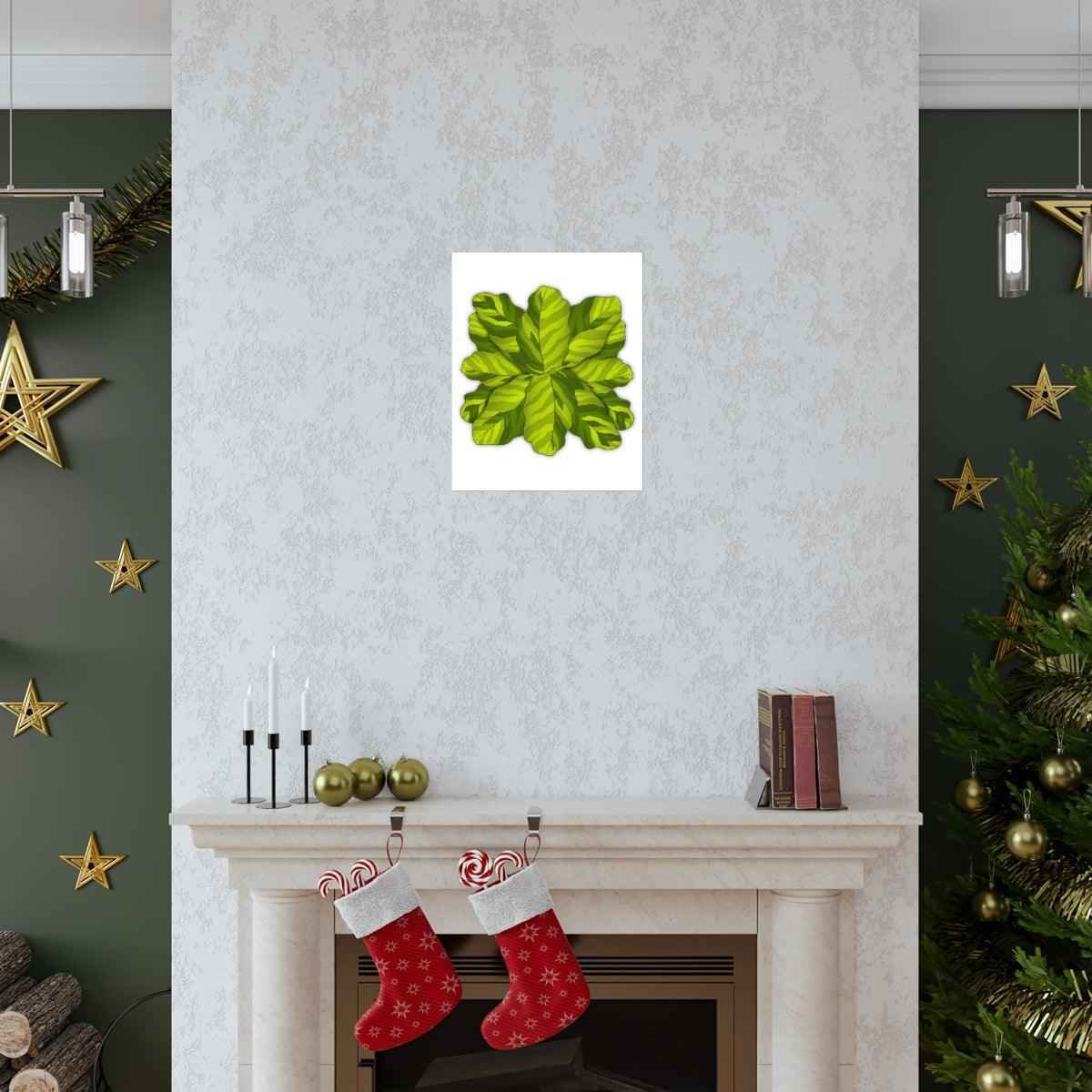 Calathea Yellow Fusion Botanical Print – Unframed Wall Art