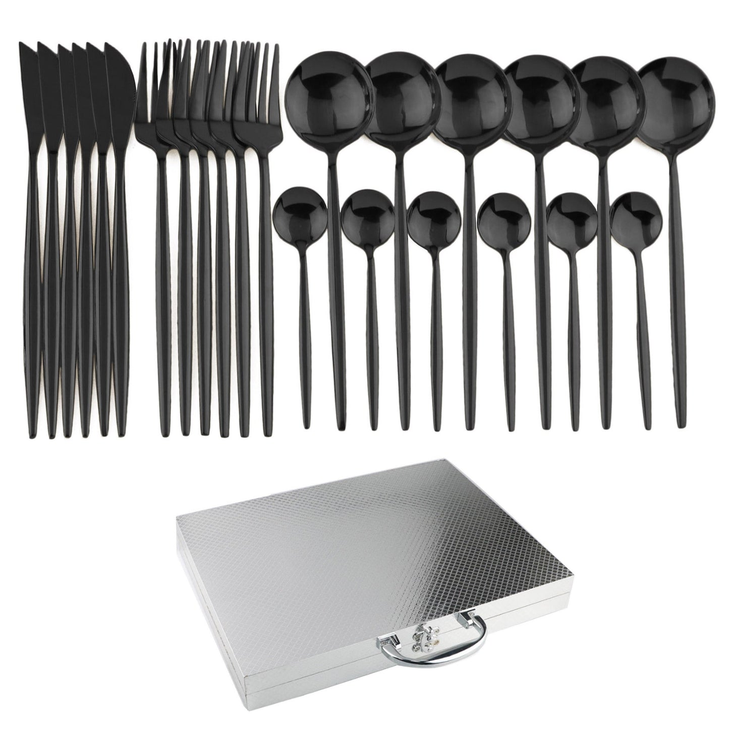 24-piece stainless steel cutlery set