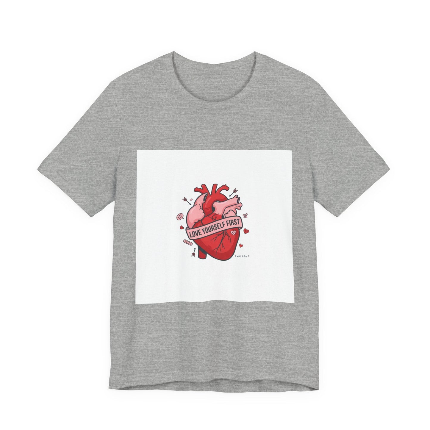 Love Yourself First Tee | anti love graphic, edgy heart shirt