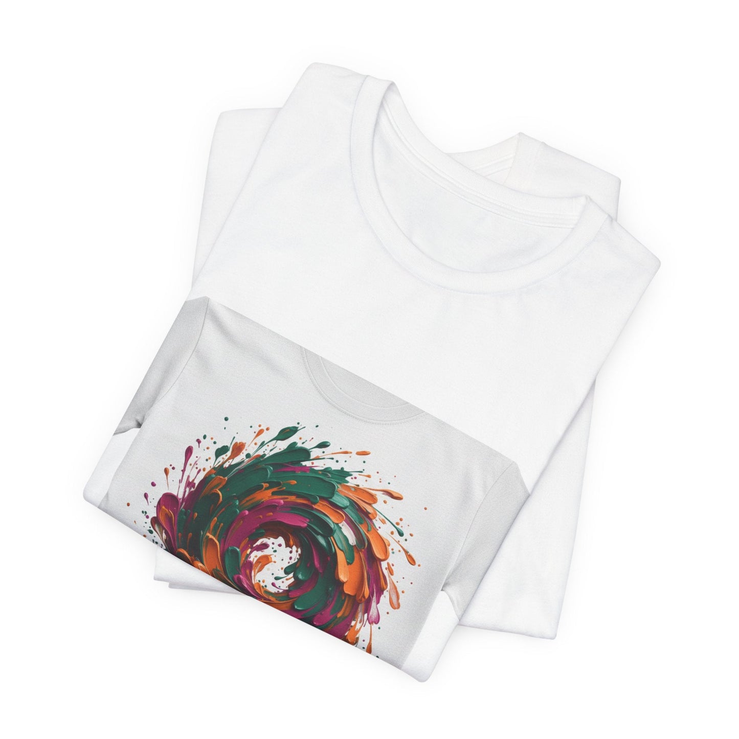 Abstract Floral Swirl Tee | Painterly Brushstroke Apparel, Artsy Graphic Design
