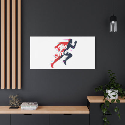 Stay Strong Runner Canvas | Fitness Motivation, Gym Wall Art
