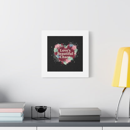 Love's Beautiful Chaos Canvas Print | Soft Grunge Hearts, Distressed Heart Art