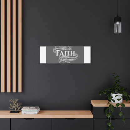 handwritten faith ribbon Canvas | sketch aesthetic, doodle design