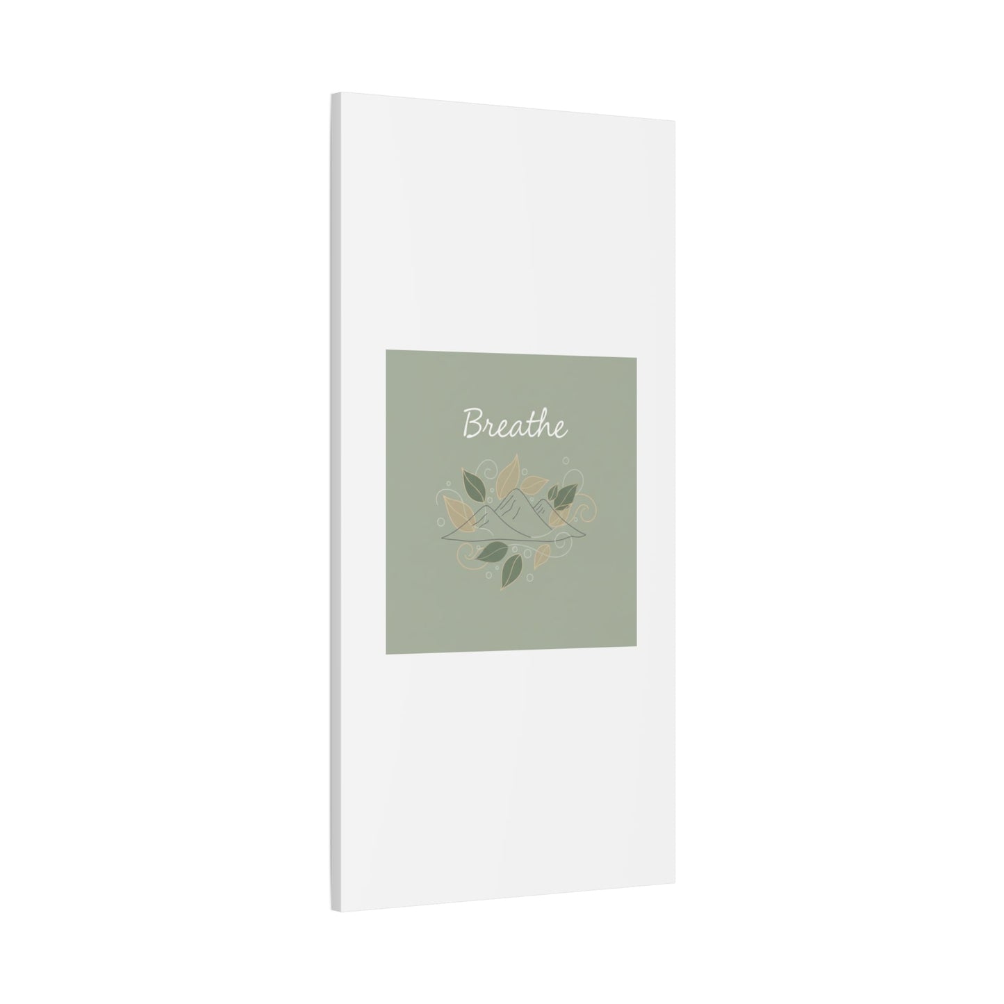 Breathe Mountain Line Canvas | Nature Symbols, Minimal Forest Wall Art