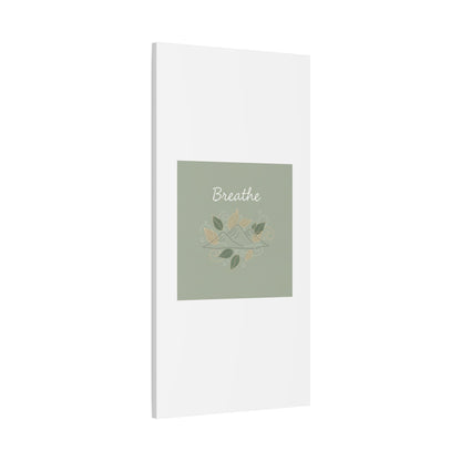Breathe Mountain Line Canvas | Nature Symbols, Minimal Forest Wall Art