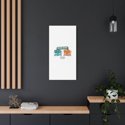 Meme War: Six vs. Seven Canvas Wall Art