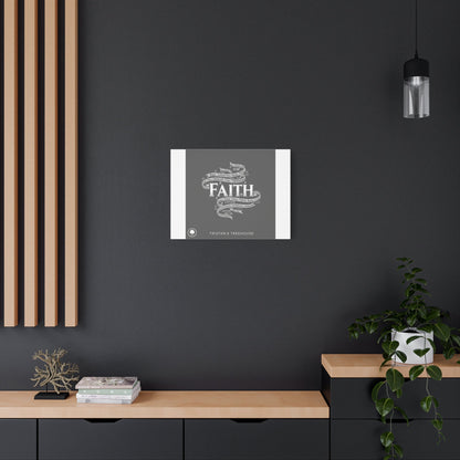 handwritten faith ribbon Canvas | sketch aesthetic, doodle design