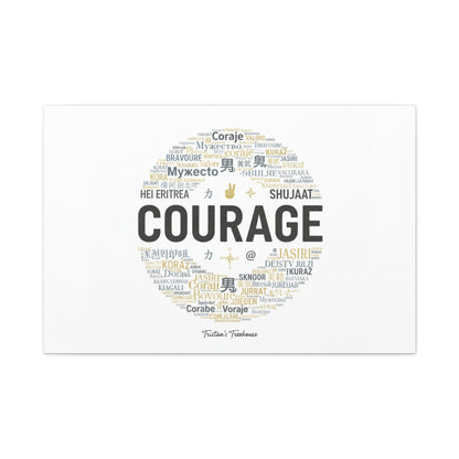 Courage Word Cloud Canvas | Fresh-Start Minimalism art print