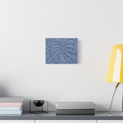 Blue Monstera Canvas Print – Botanical Wall Art