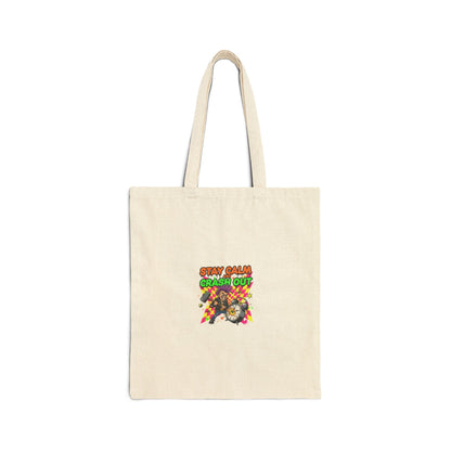 Crash Out warning graphic Tote | neon skatepunk meltdown design