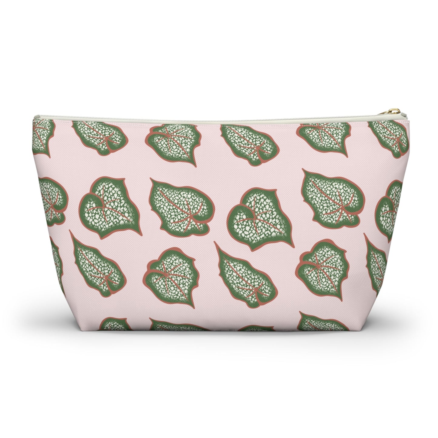 Begonia Pattern Accessory Pouch – Makeup Bag With T-Bottom