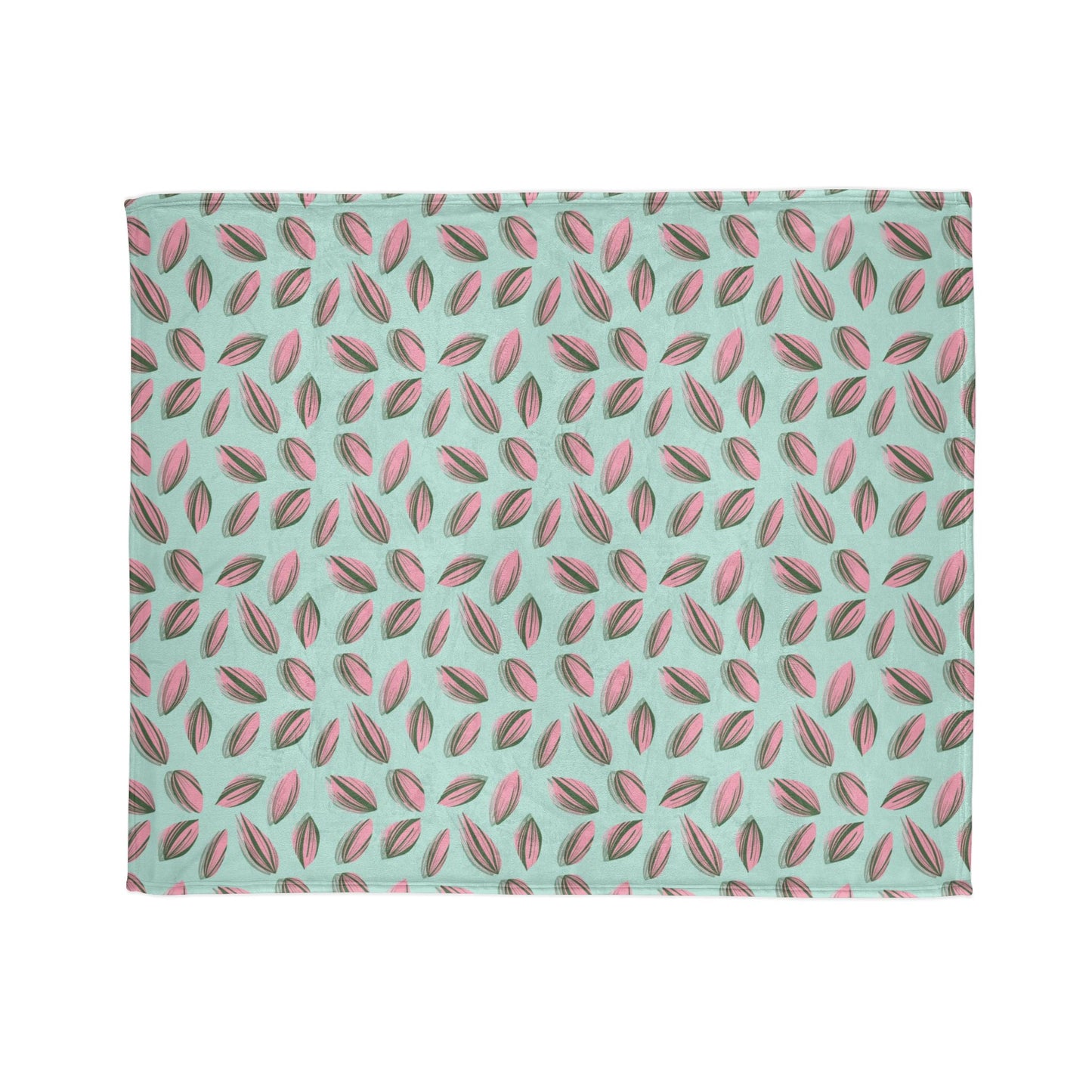 Tradescantia Nanouk Pattern Cozy Fleece Throw Blanket